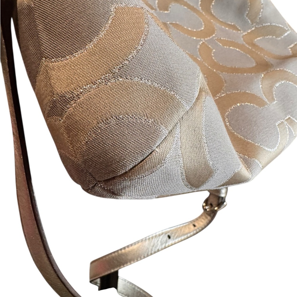 Coach Kristin Op Art Metallic East West Crossbody Bag NWT - Picture 9 of 16